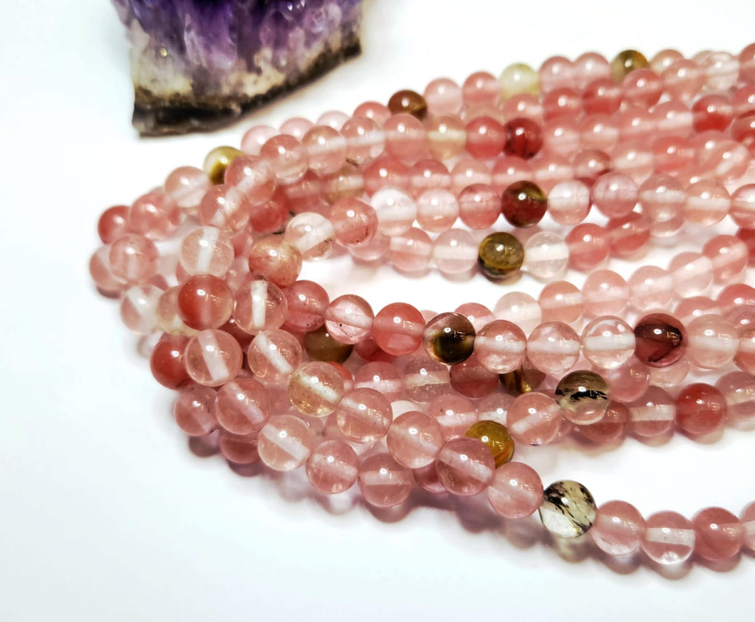 CUARZO CHERRY VOLCANO | TONOS ROSA | CLASE B | 8MM