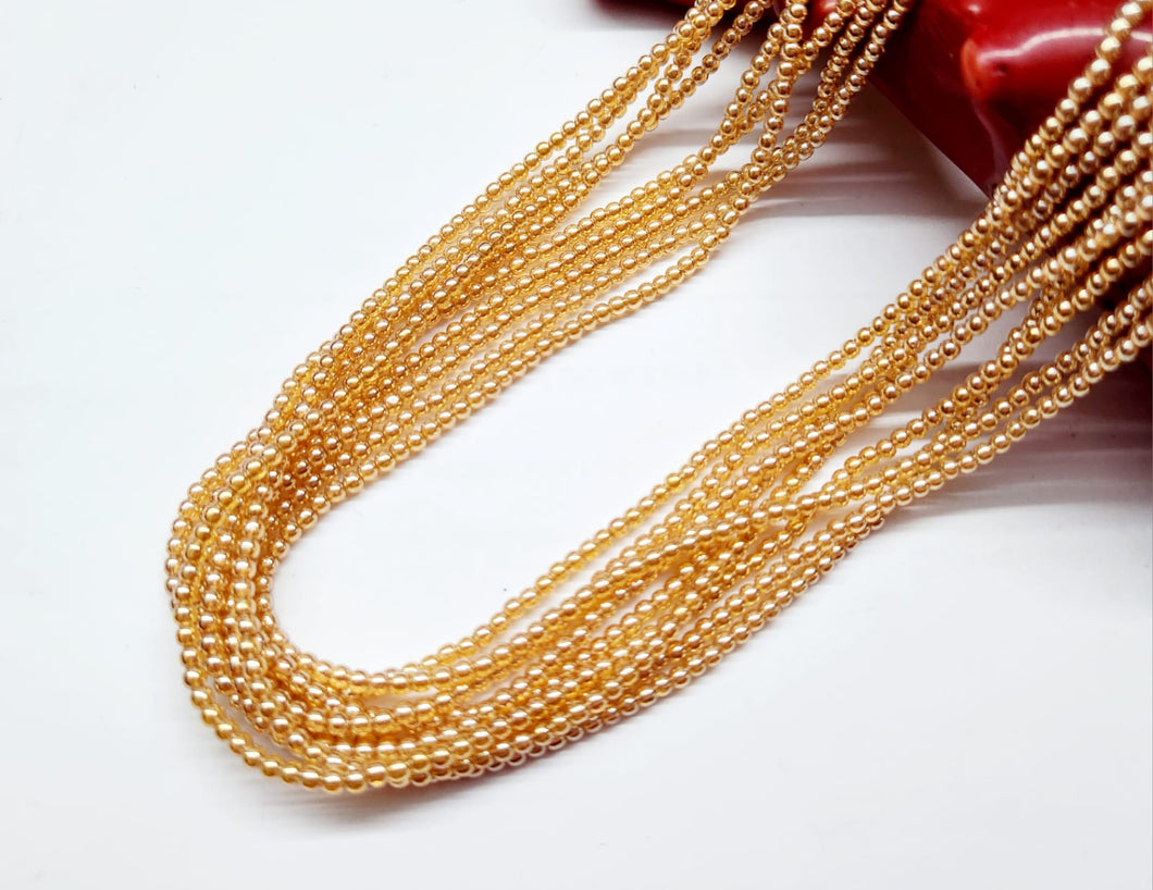 MOSTACILLA DE CRISTAL Y PIEDRA | 2.4MM | DAMASCO SATIN TRASLUCIDO | co.9