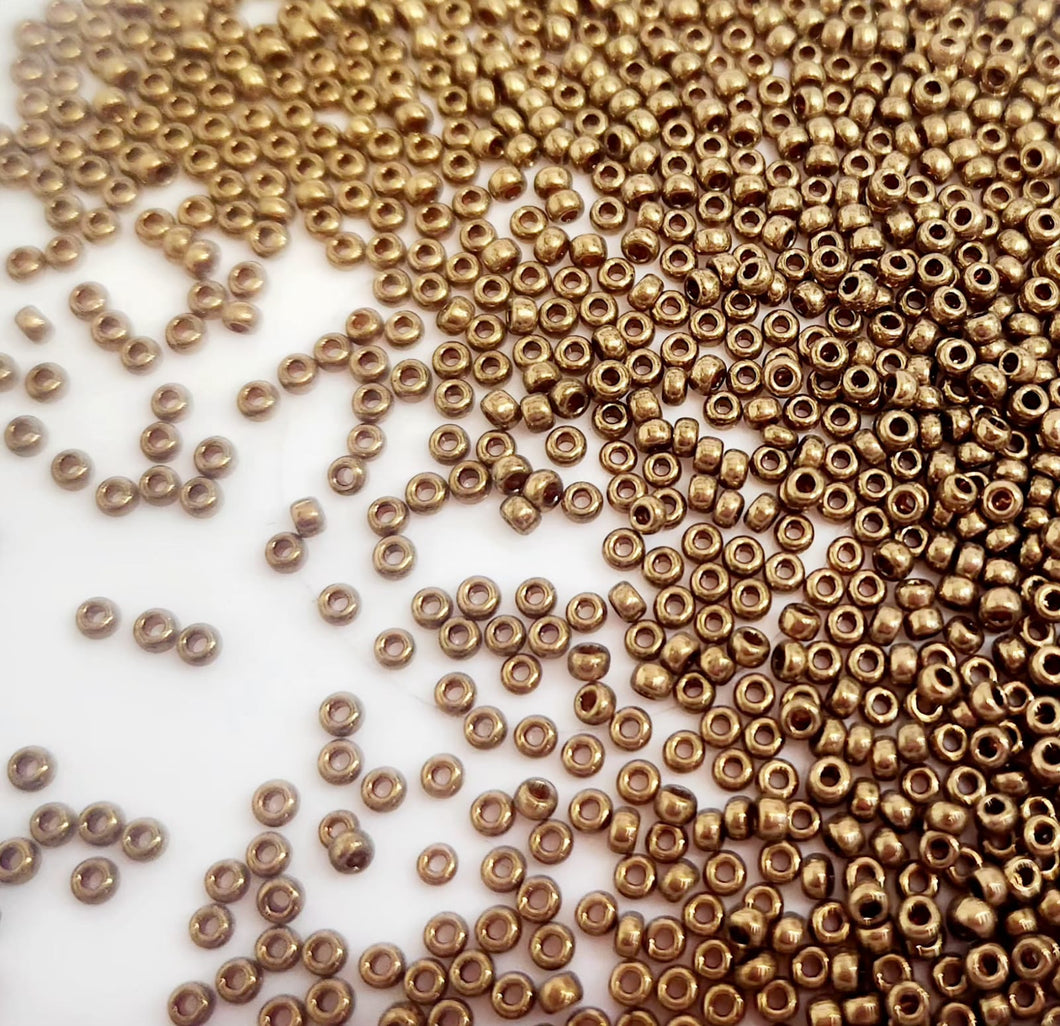 Miyuki Round Rocailles 11/0 | 457LLRR | Bronce Metalizado