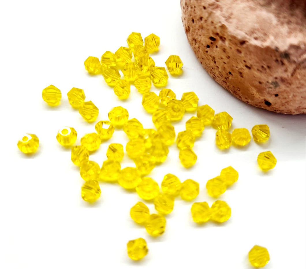 CRISTAL TUPI | 4MM | 150 UNIDADES | AMARILLO INTENSO | C2-16