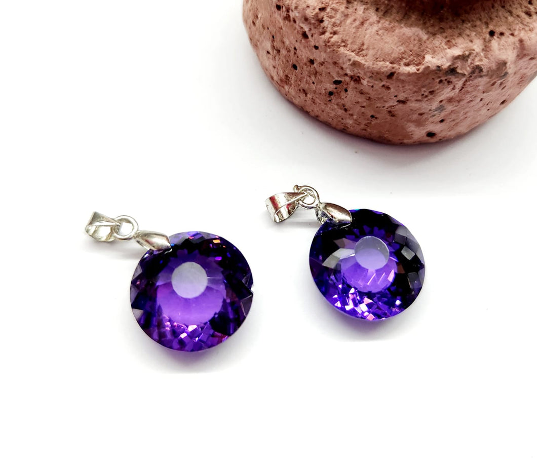 Colgante de Zircon | 25mm | Morado