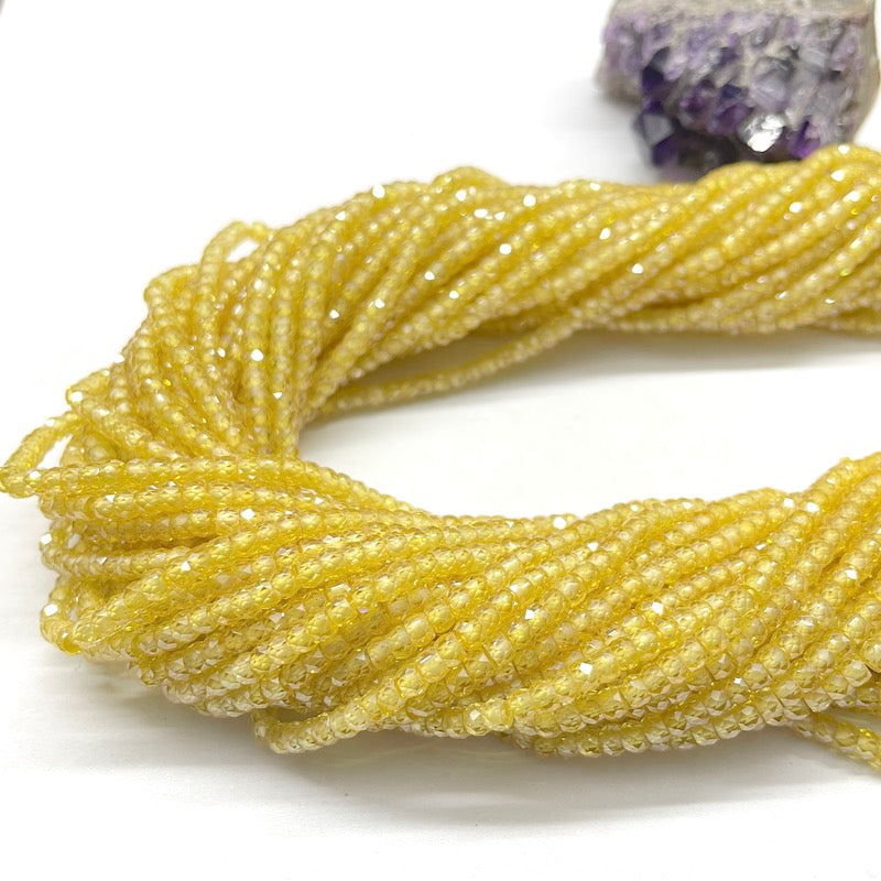 PIEDRAS NATURALES | MINI | CIRCONITA AMARILLA RONDELL | 3X2MM