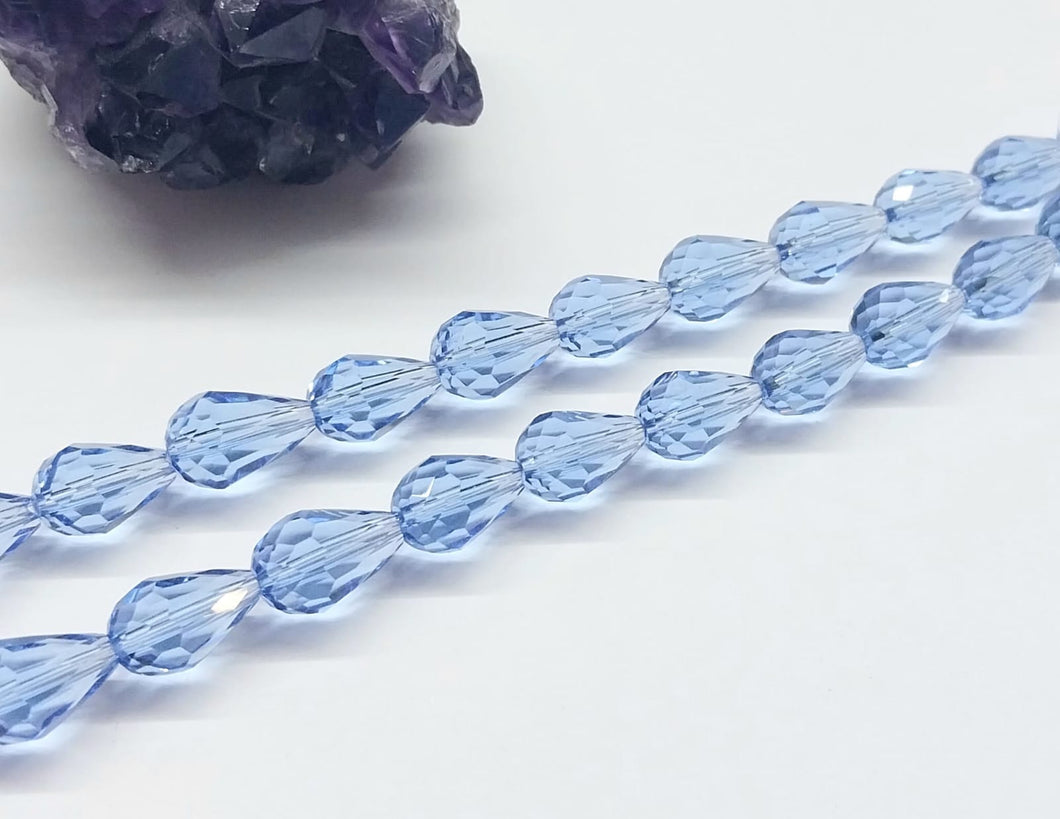 Gota de cristal | 11.5x8mm | Azul lavanda