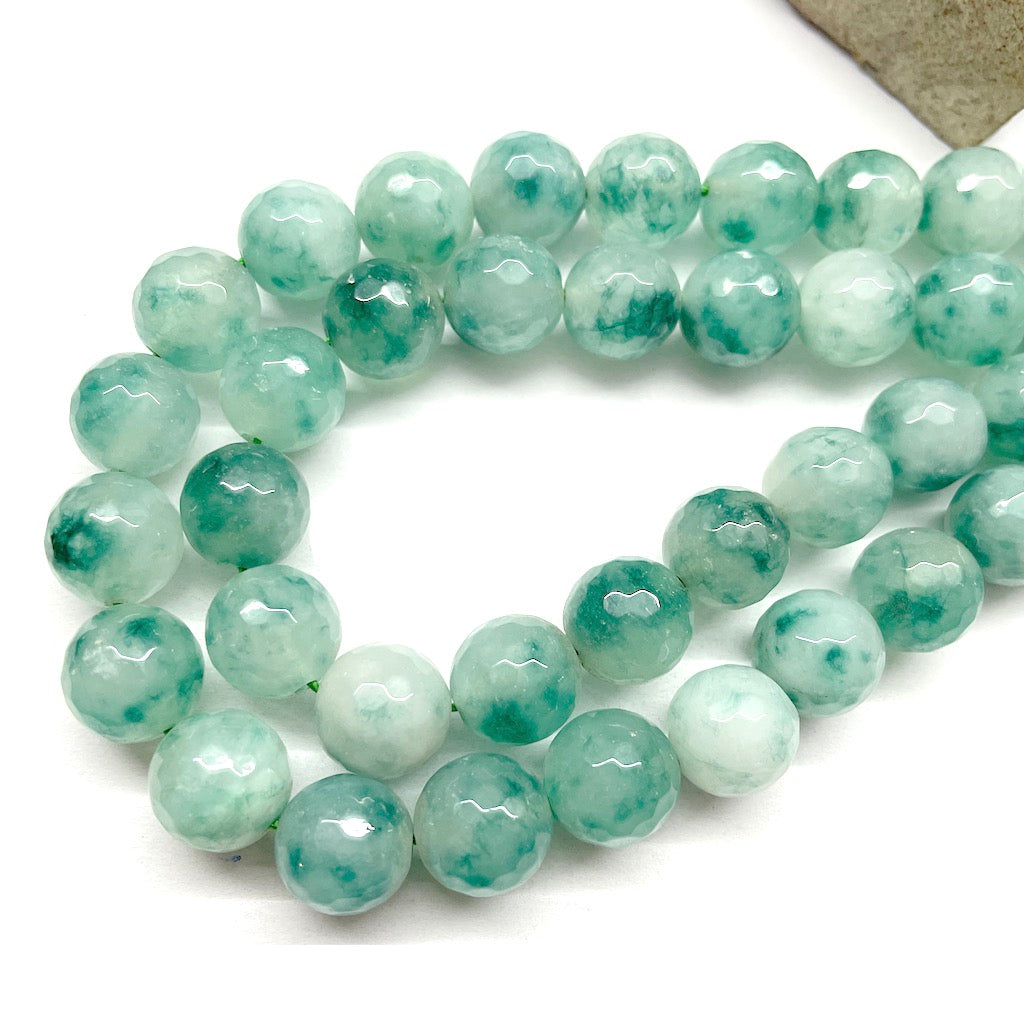 AGATA FACETADA | 12MM |  VERDE CLARO TONOS JADE