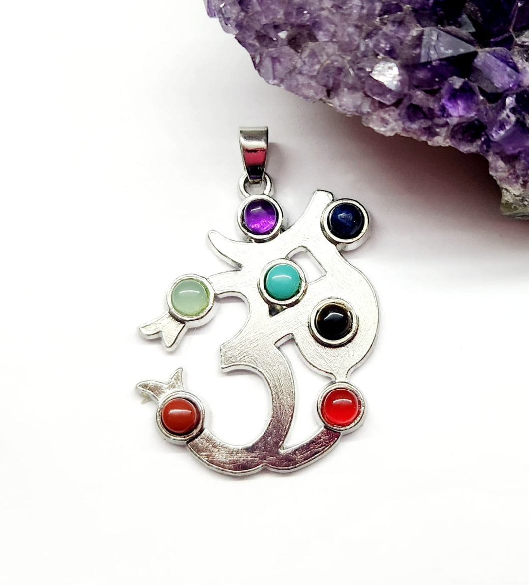 COLGANTE OM 7 CHAKRAS | 35MM