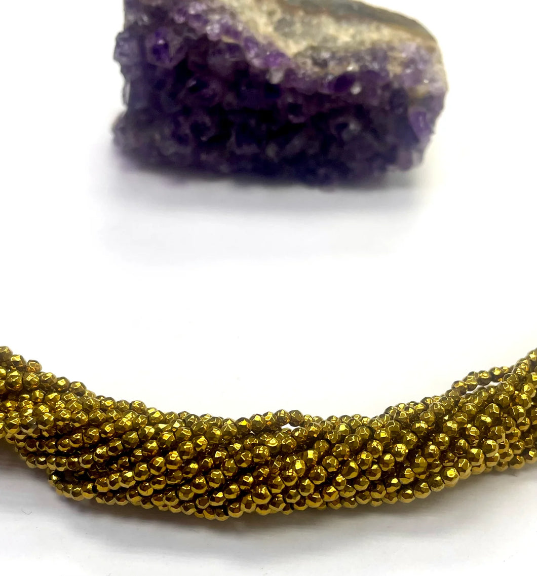 HEMATITA | MINI FACETADO | DORADO OSCURO | 2.3MM