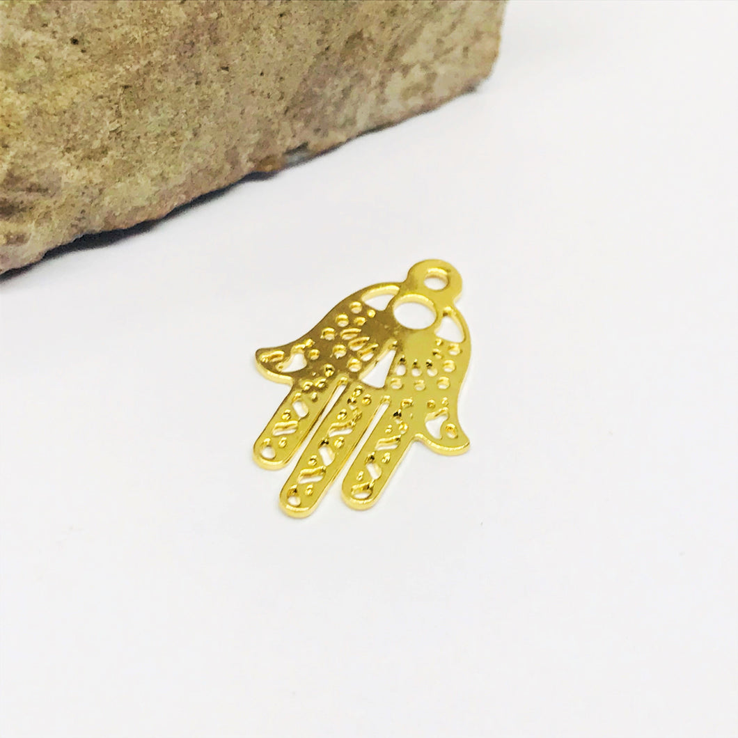 MANO DE FATIMA | BAÑO DE ORO 24K | 14MM (C2-18)