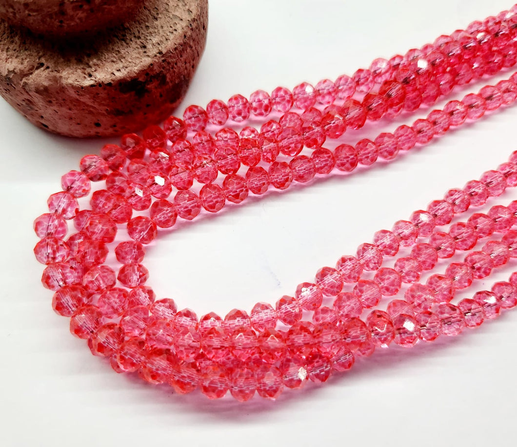 Cristal chato | 6 mm | Rosado Sandia Traslucido 159
