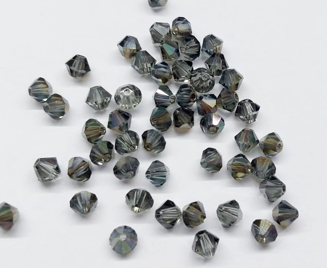 Bead Swarovski Crystals | 4mm | C2 SAT #011 | 25u | Gris Oscuro