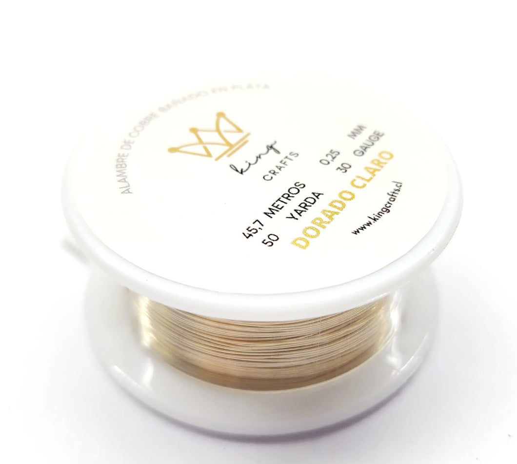 Alambre King Crafts | GA 30 | Color: Dorado Claro