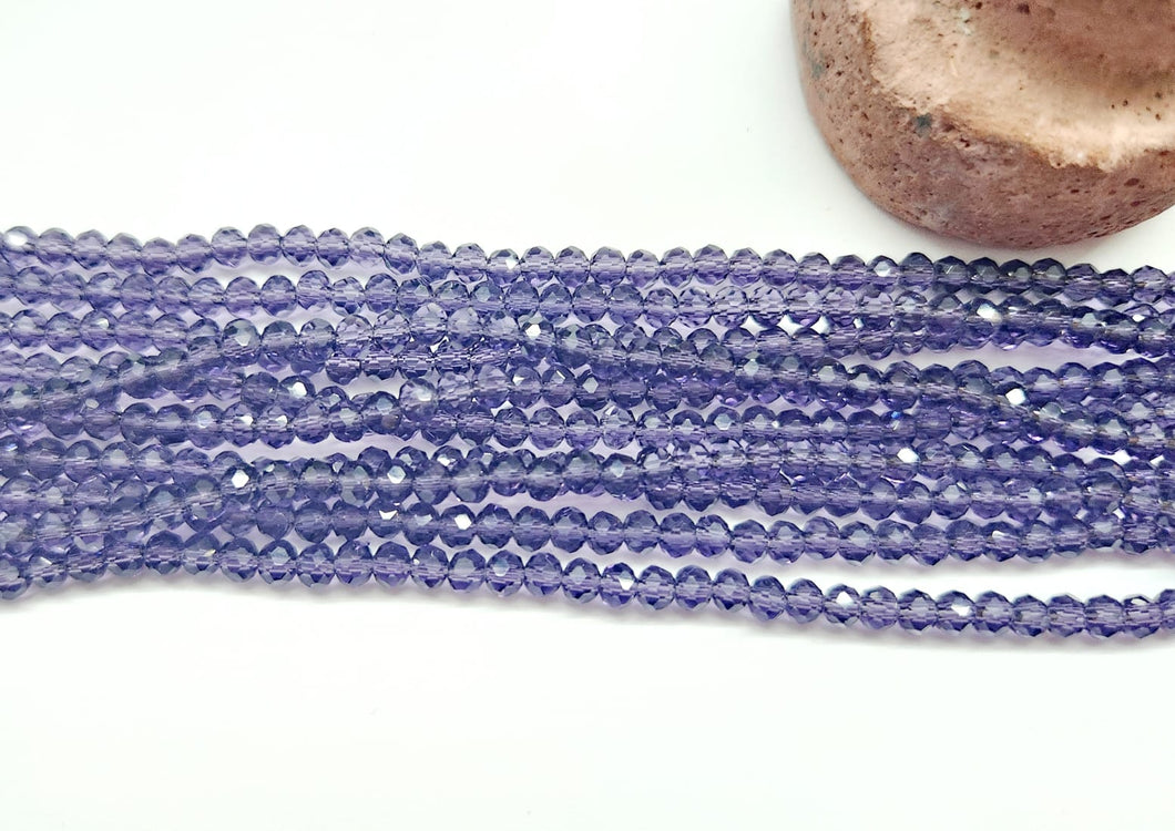 Cristal Chato | 4mm | Morado matizado traslucido 84