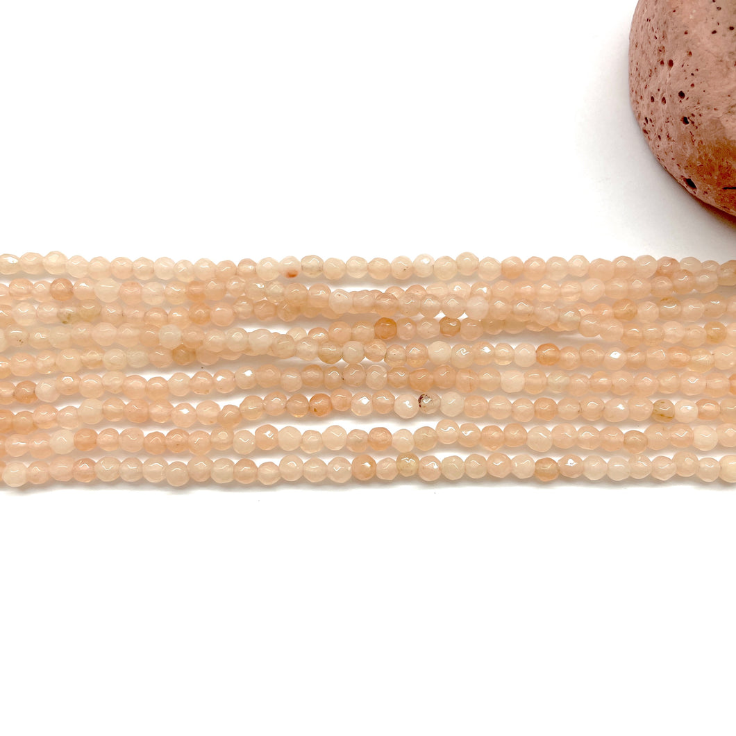 Agata Facetada | 3mm | Rosa Viejo