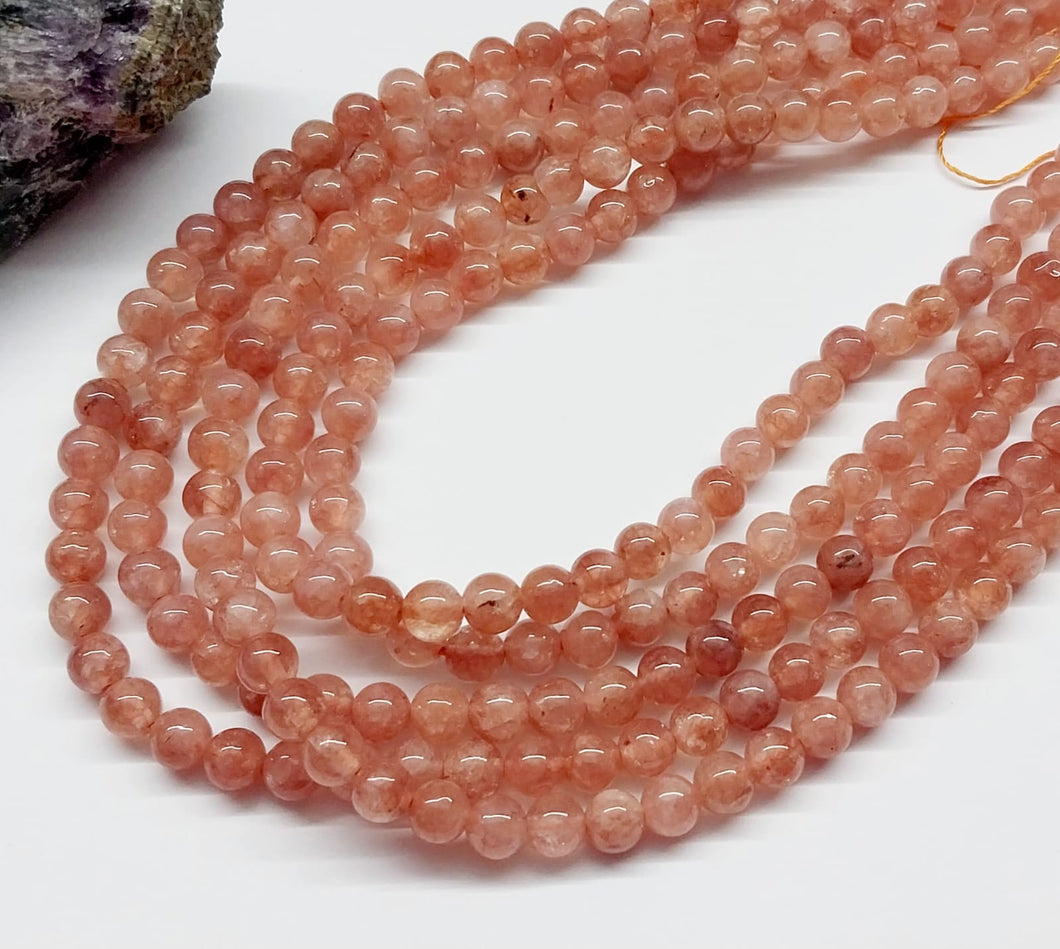 PEACH MOONSTONE | DAMASCO TRASLUCIDO| 6MM