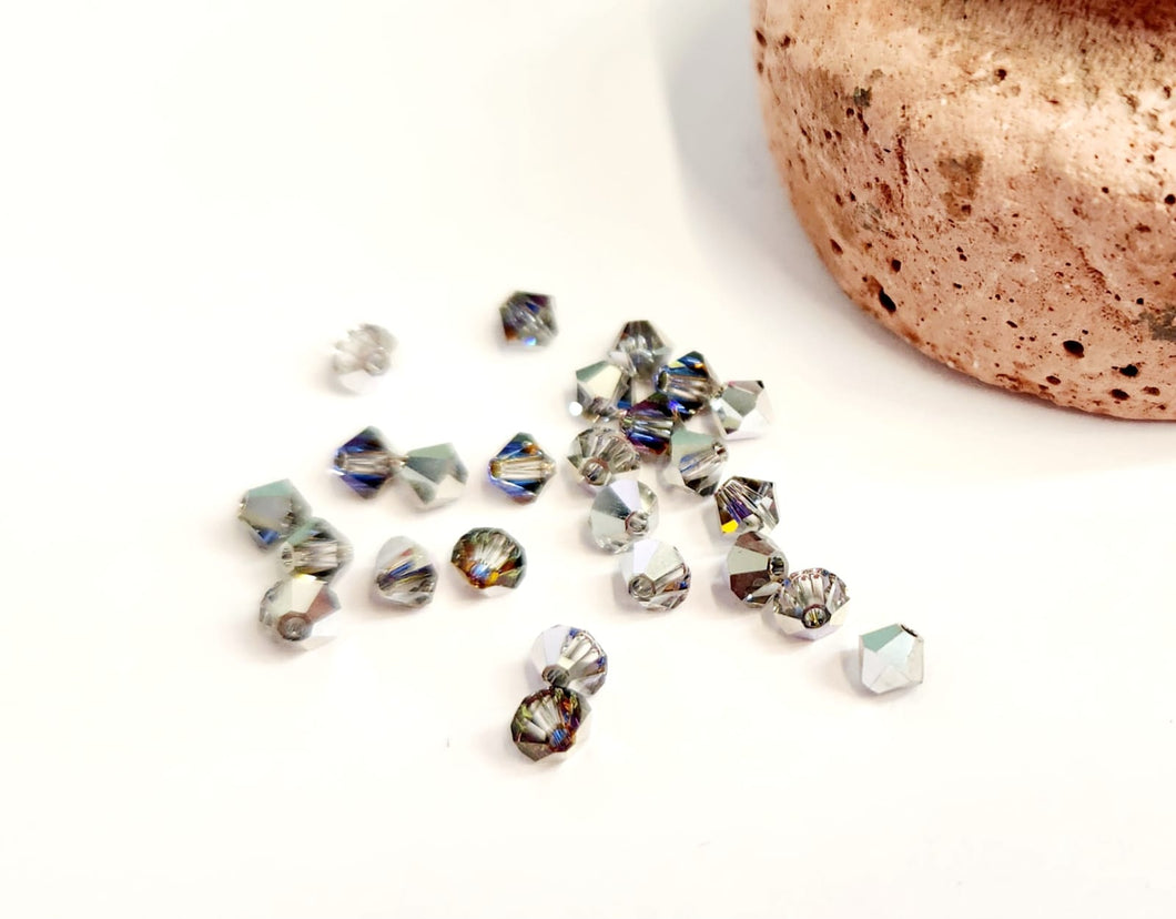 Bead Swarovski Crystals | 4mm | C1 SmT #205 | 25u | Rainbow plateado
