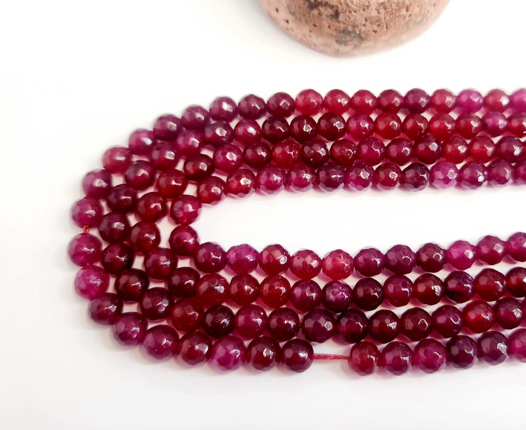 AGATA FACETADA | 6MM | MIX BURDEO