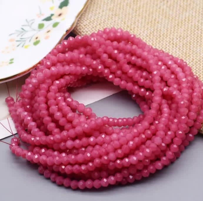 Cristal Chato | 3mm | Rosado Sandia | co.25