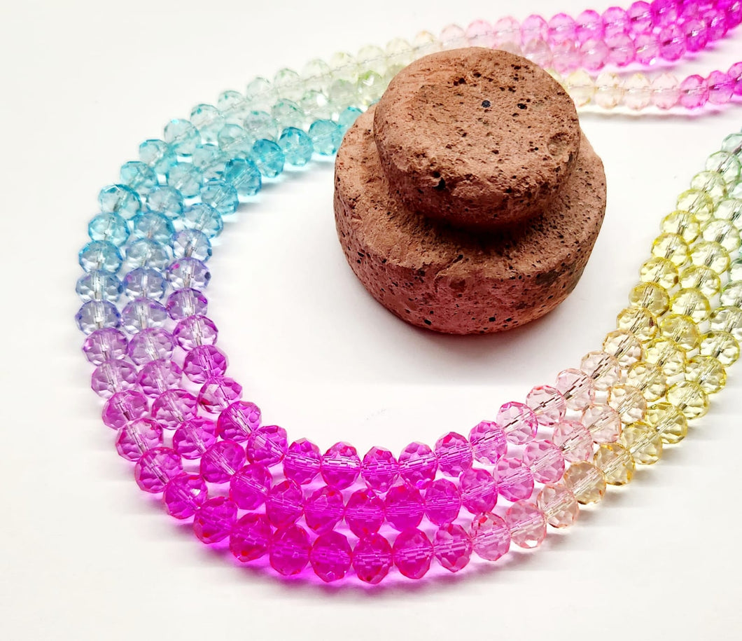 CRISTAL CHATO | 8MM | DEGRADE FUCSIA AMARILLO CELESTE LILA | co.25