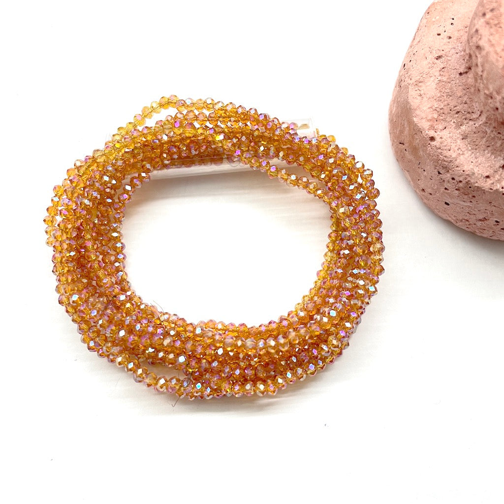 CRISTAL CHATO | 1MM | NARANJA OSCURO TRASLUCIDO TORNASOL | co.3