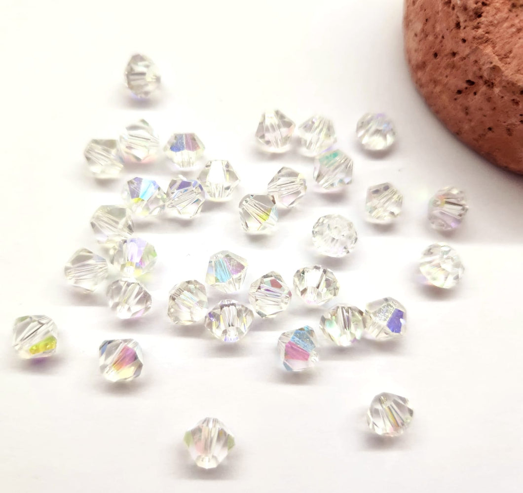 CRISTAL TUPI | 6MM | 50 UNIDADES | TRASLUCIDO TORNASOL