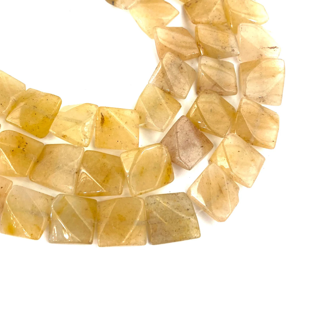 AGATA AMARILLA CLARO | CUADRADO IRREGULAR | 15X16MM