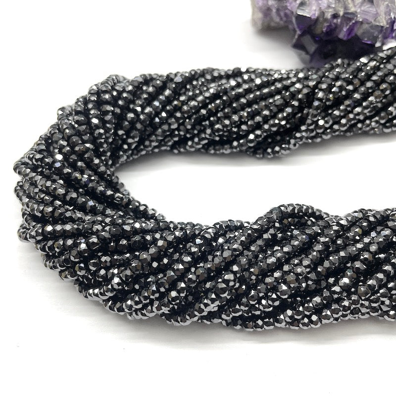 PIEDRAS NATURALES | MINI | CIRCONITA NEGRA RONDELL | 3X2MM
