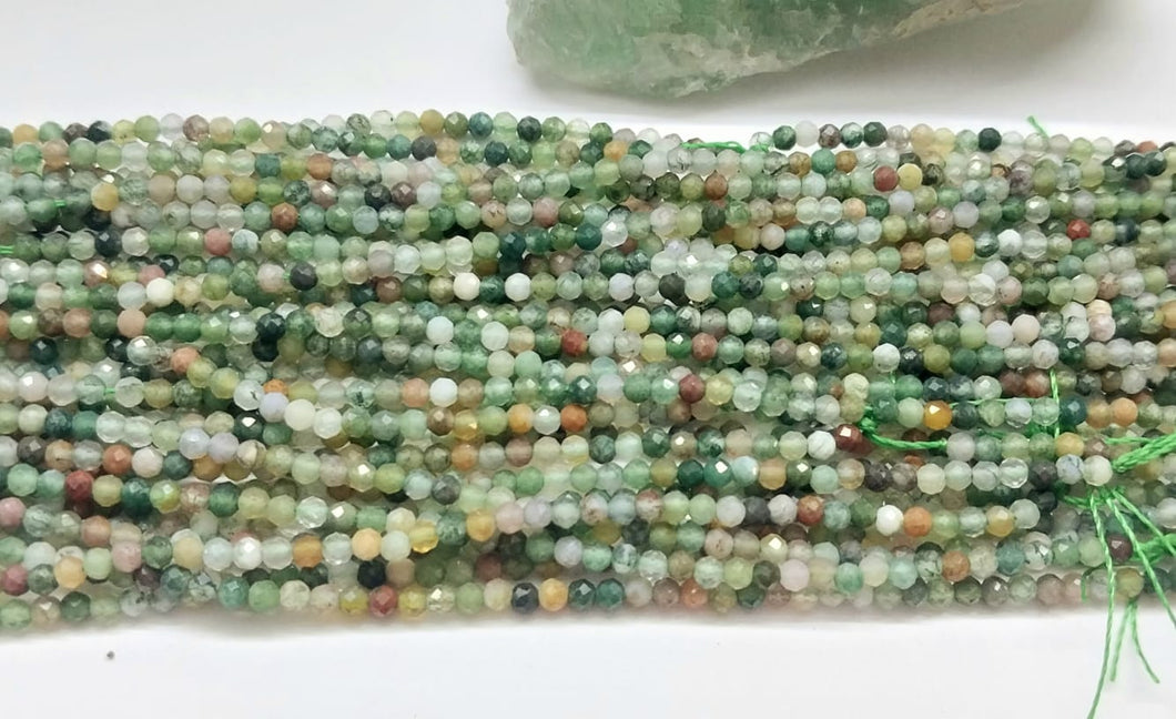 PIEDRAS NATURALES | MINI FACETADO | AGATA DE LA INDIA | 2.5MM