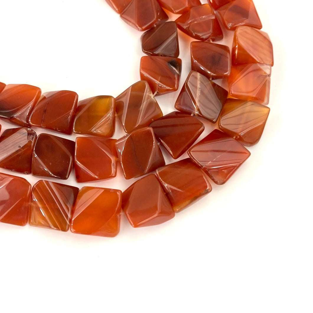 CORNALINA | CUADRADO IRREGULAR | 15X16MM