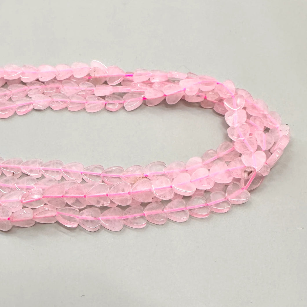 CORAZON PLANO | 8MM | CUARZO ROSADO