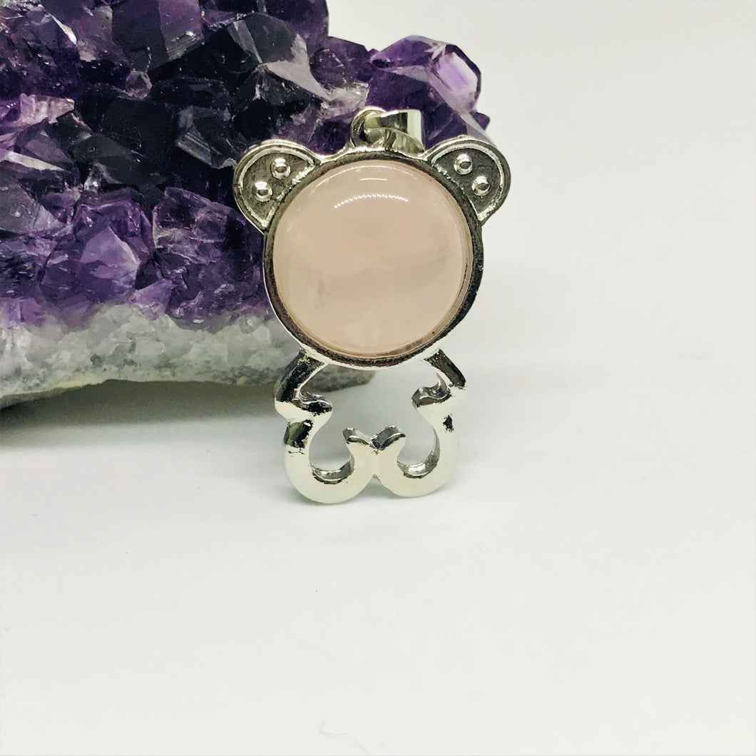 COLGANTE OSO | S/R | CUARZO ROSADO | 3.7CM