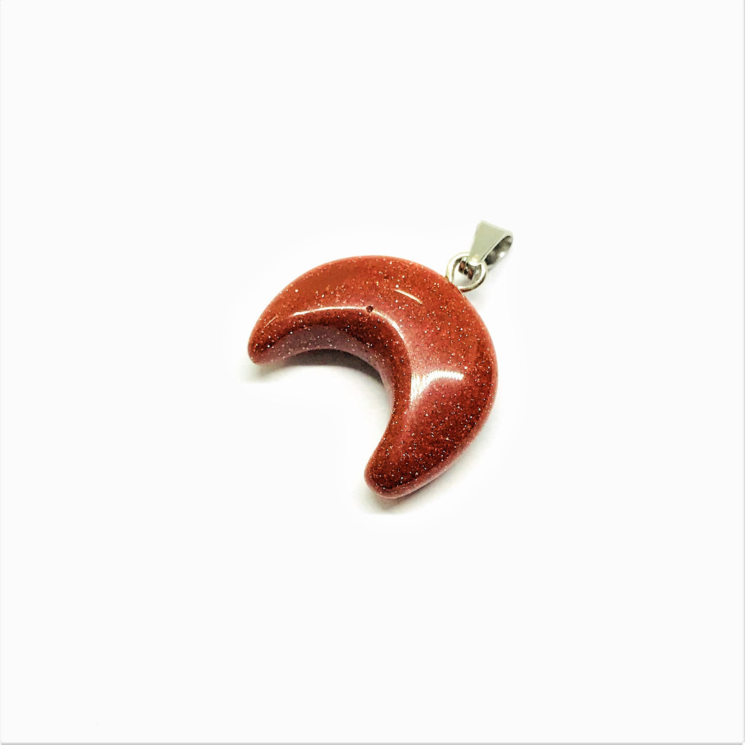 COLGANTE DE PIEDRA | MEDIA LUNA | 19X15MM | PIEDRA DEL SOL
