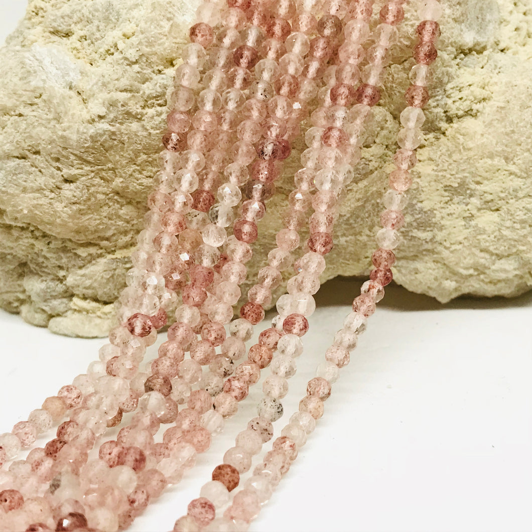 PIEDRAS NATURALES | MINI FACETADO | CUARZO FRESA | 2.3MM
