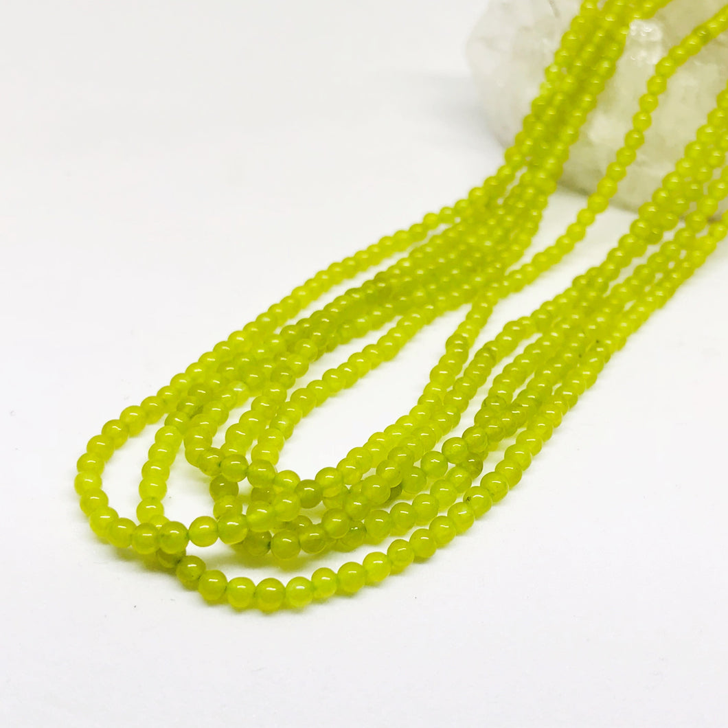 PIEDRA MINI LISA | AGATA VERDE LIMON | 2.4MM