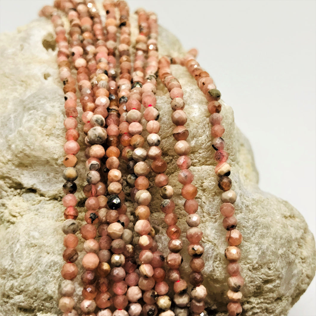 PIEDRAS NATURALES | MINI FACETADO | RODONITA | 3.3MM | co.13