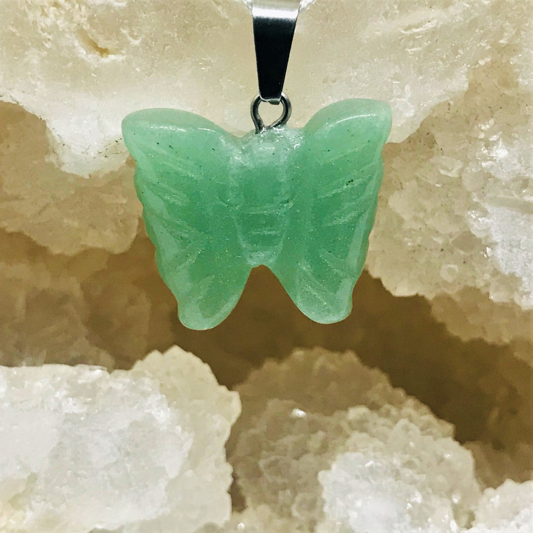 COLGANTE DE PIEDRA | MARIPOSA | 15X20MM | JADE