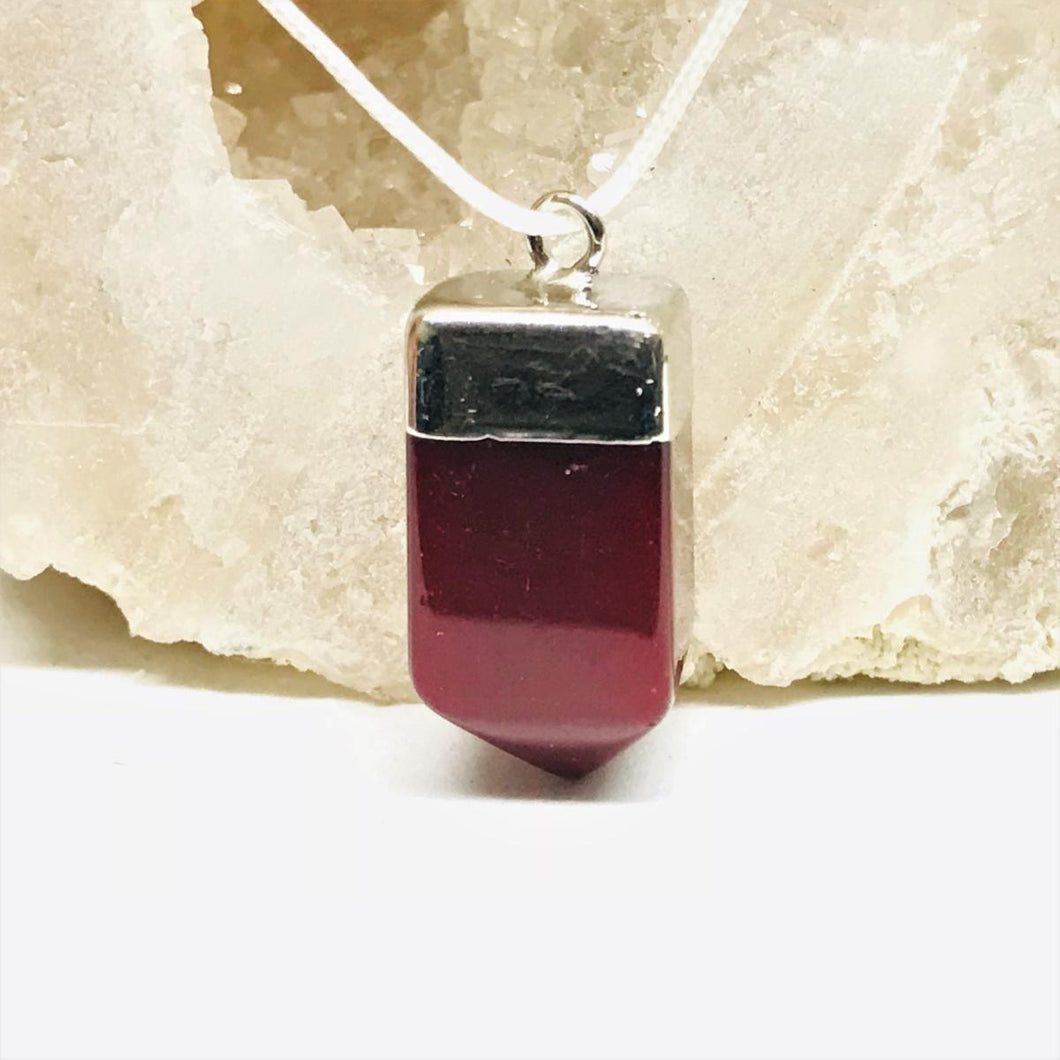 COLGANTE DE PIEDRA | PUNTA GRUESA | 20X10MM | AGATA BURDEO