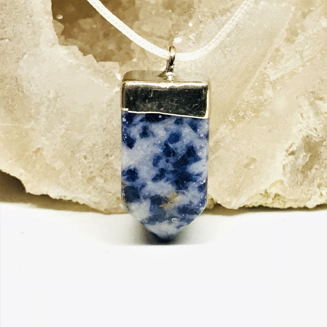 COLGANTE DE PIEDRA | PUNTA GRUESA | 20X10MM | SODALITA