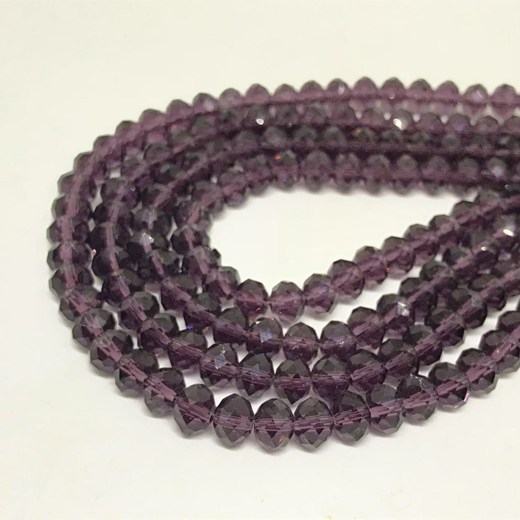 Cristal chato | 6 mm | Morado Traslucido 96