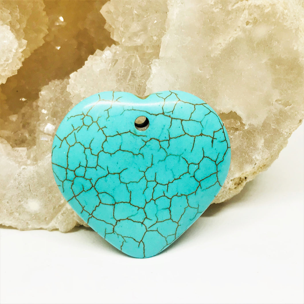 COLGANTE CORAZON | 40MM | TURQUESA