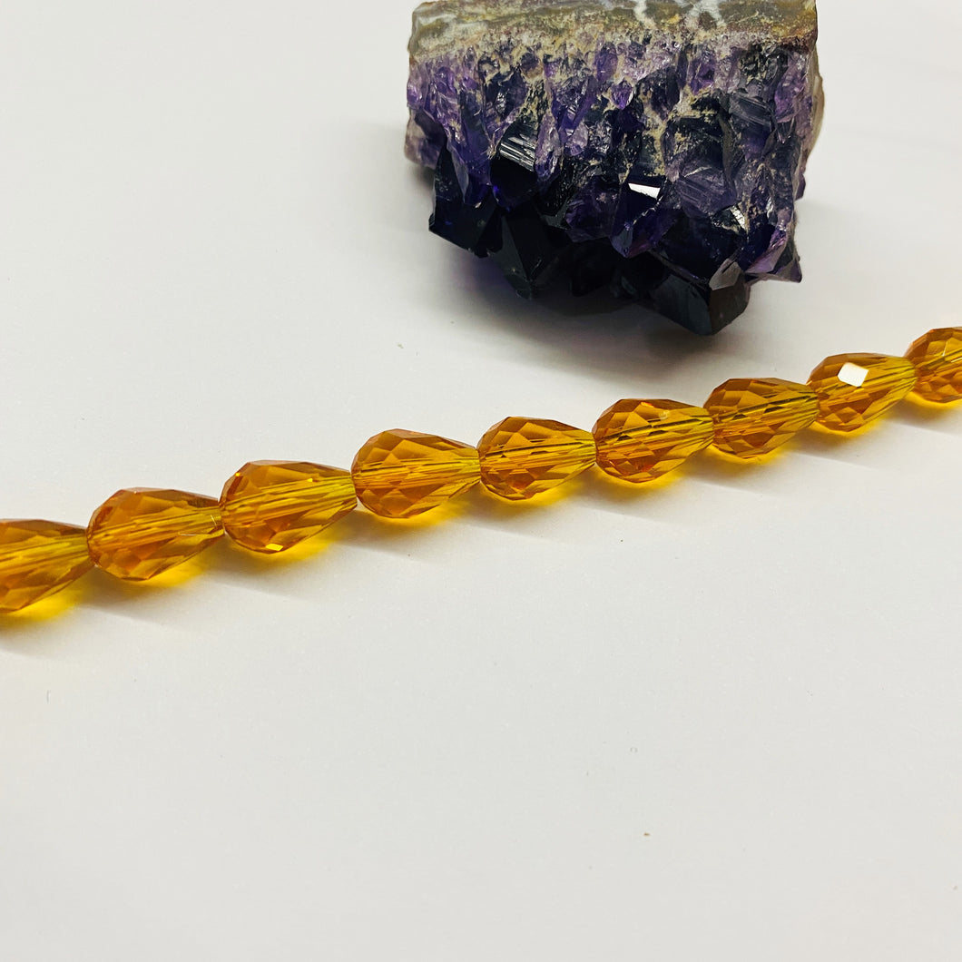 Gota de cristal | 11.5x8mm | Naranja