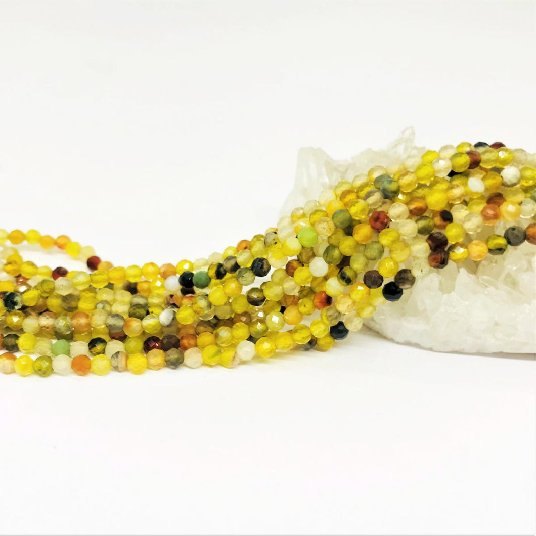 PIEDRAS NATURALES | MINI FACETADA | MIX DE OPALO AMARILLO | 3.2MM | co.144