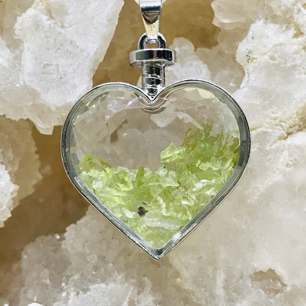 COLGANTE DE PIEDRA | CORAZON | 30MM | PREHINITA