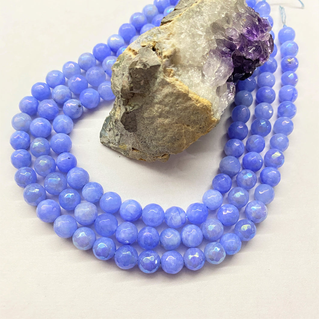 Agata AB Tornasol | Facetada | 8mm | Lavanda
