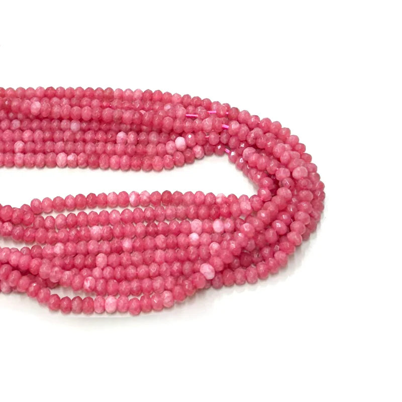 AGATA RONDELL FACETADA | 6MM | CHERRY MATIZADO