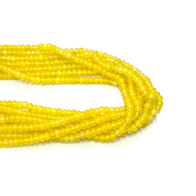 AGATA RONDELL FACETADA | 6MM | AMARILLO TRASLUCIDO