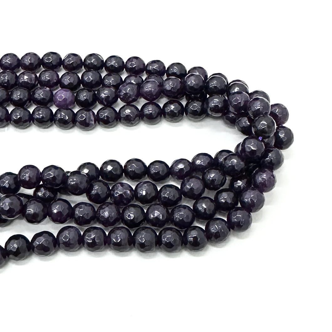 AGATA FACETADA | 8MM | MORADO ULTRA OSCURO