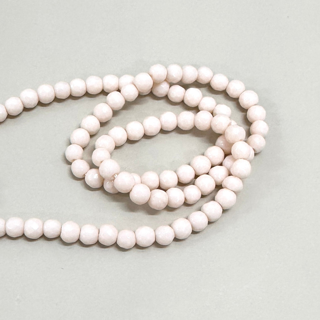 AGATA FACETADA | 6MM | CREMA MATTE