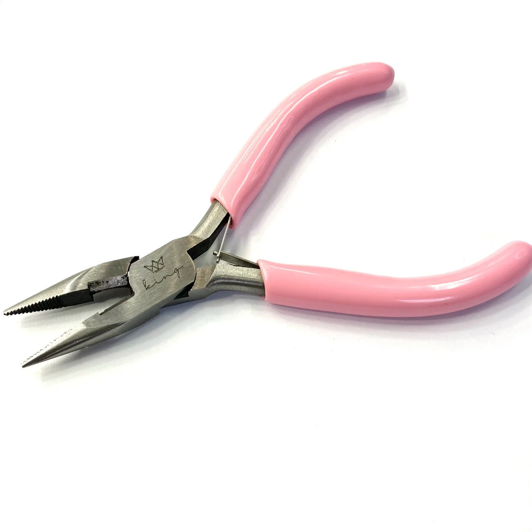 ALICATE ROSA PUNTA FINO TEXTURIZADO | 12CM | KING CRAFTS
