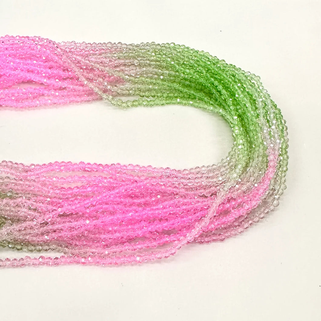 CRISTAO CHATO | 1MM | DEGRADE ROSADO VERDE | co.5