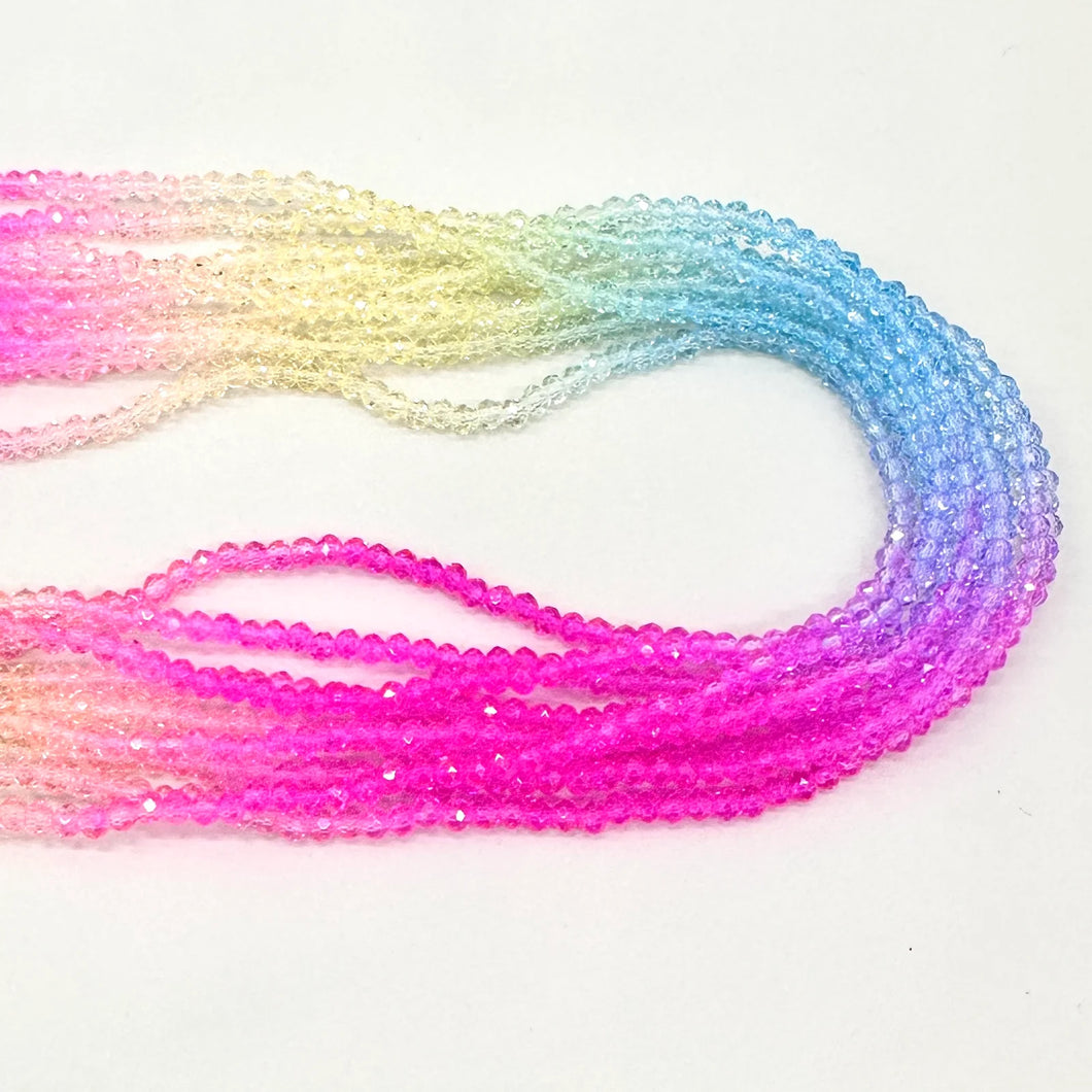 CRISTAL CHATO | 2MM | DEGRADE FUCSIA AMARILLO VERDE CELESTE LILA | co.7