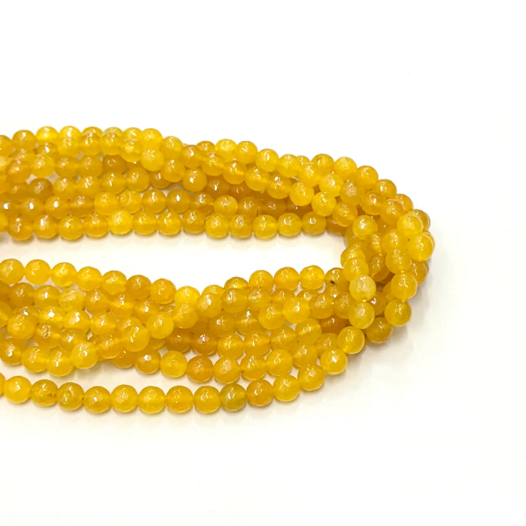 AGATA FACETADA | 8MM | AMARILLO TOSTADO